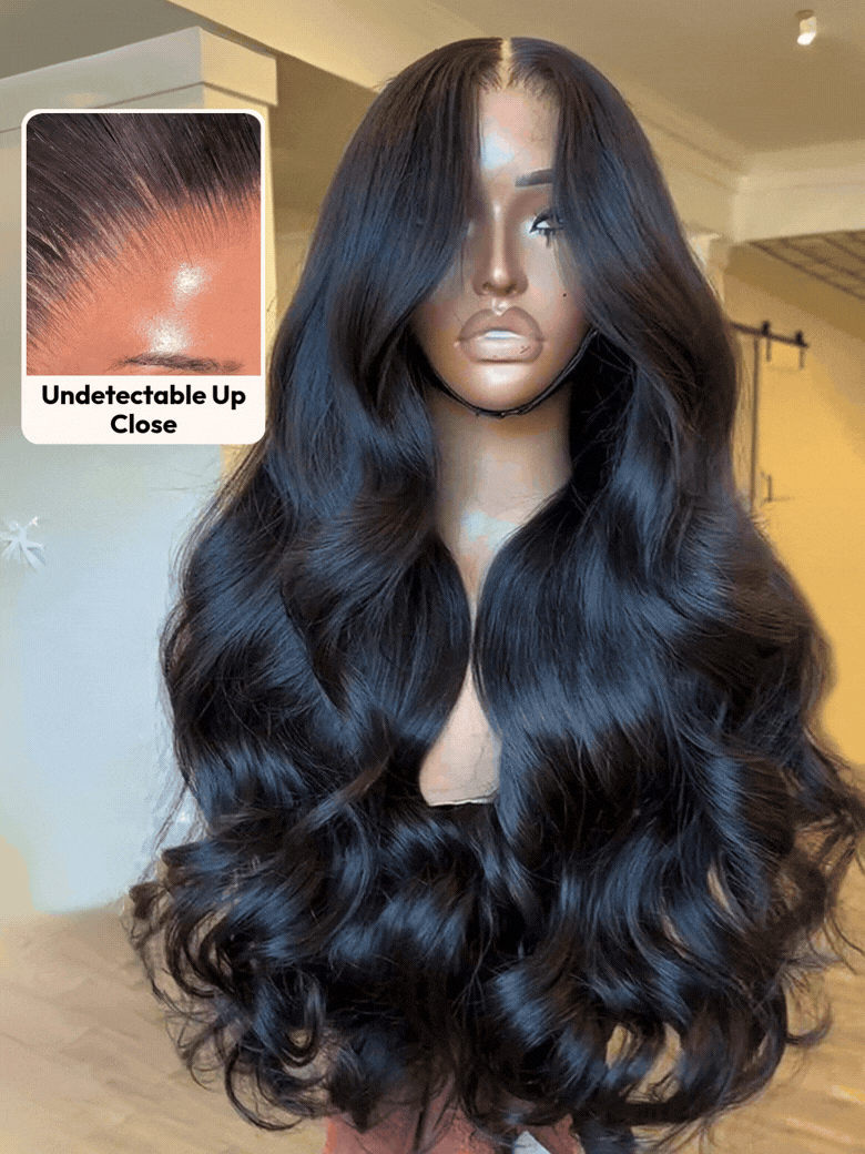 UNice 13x4 Pre-Everything™ Transparent Lace Front 3D Body Wave Wig Real Ear To Ear With Invisi Drawstring Wig Lace Fit Better