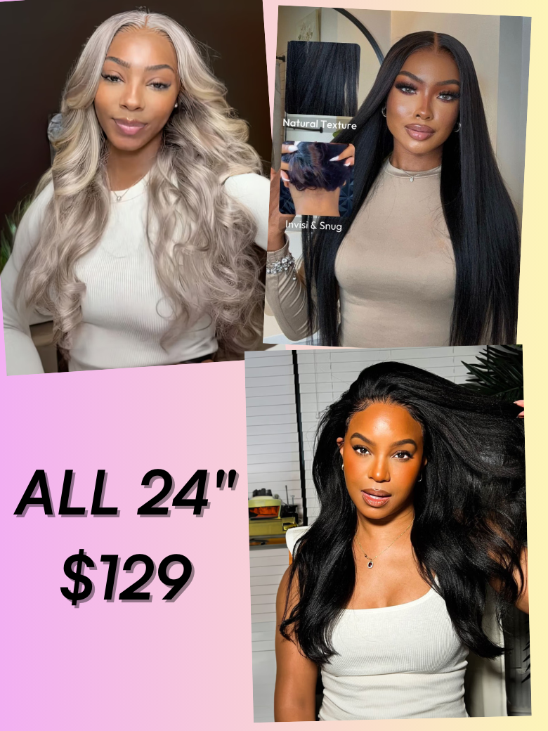 Each 24" Lace Wig Only $129