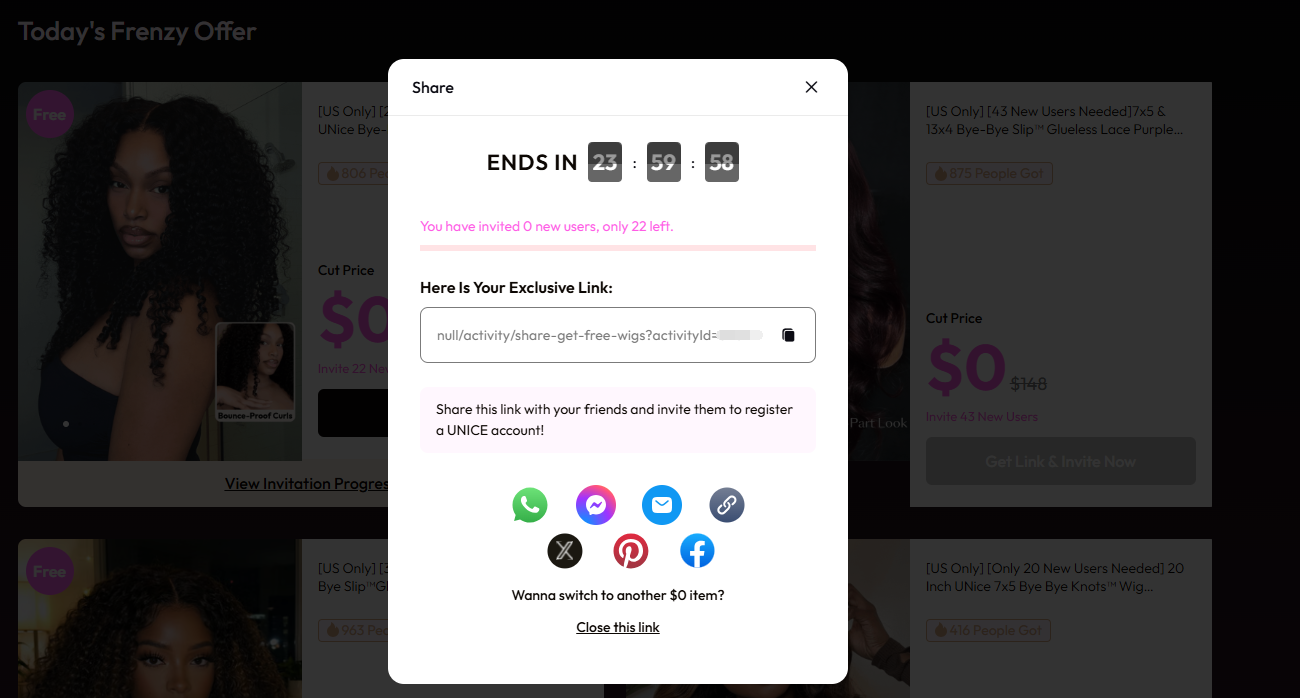 how to get free wig step 2