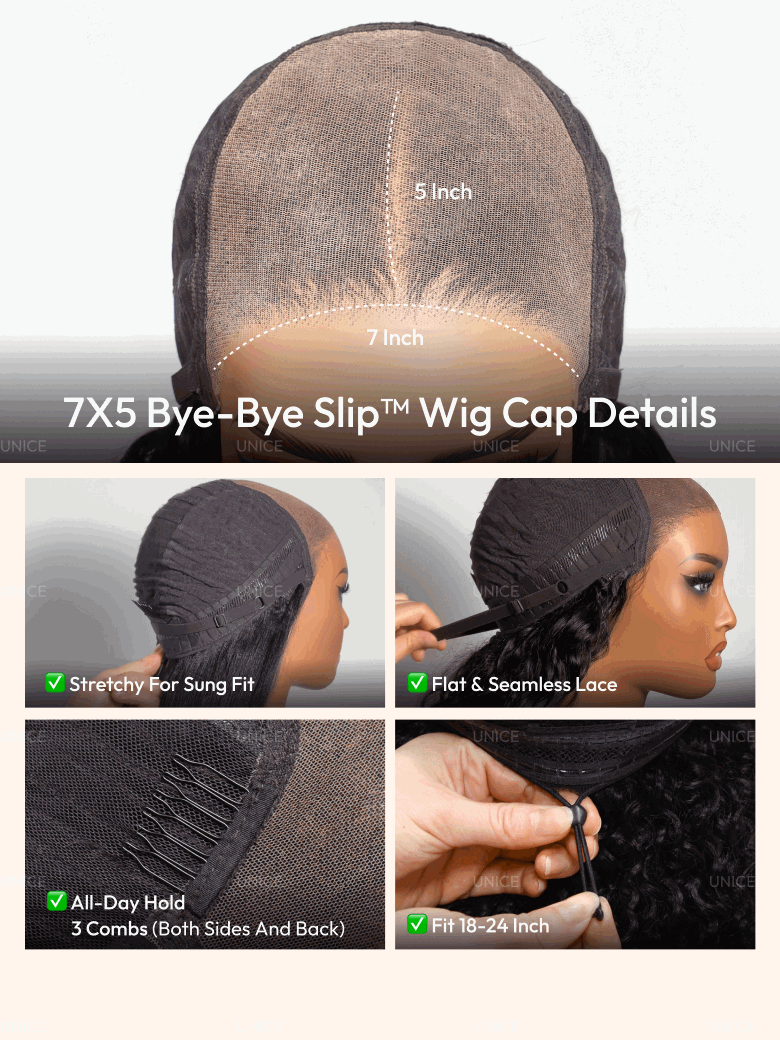 UNice Bye-Bye Knots 7x5 Lace Curly Texture Wig With Finger Coil Ends