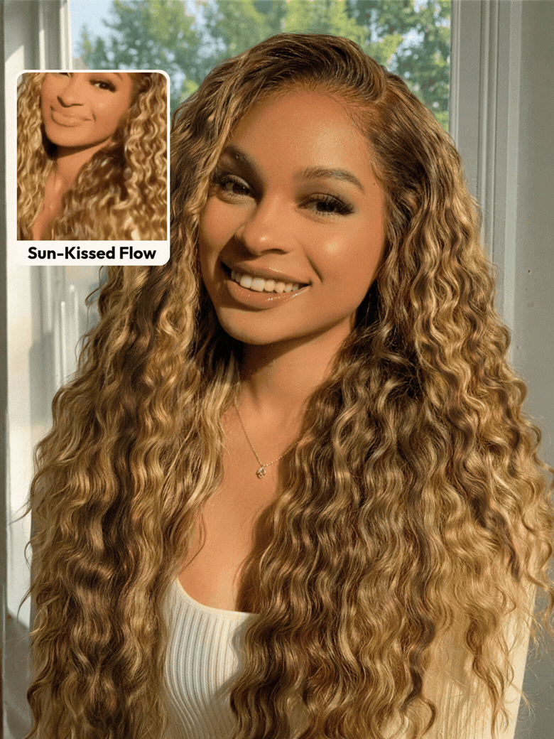 UNice 13x4 Pre-Everything™ Wig With Loose Wave Face-Framing Layers And Side-Swept Bangs