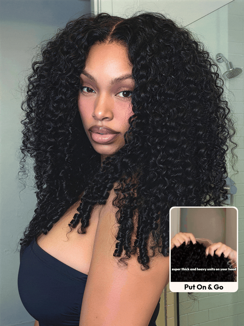 UNice Bye-Bye Knots 7x5 Lace Curly Texture Wig With Finger Coil Ends