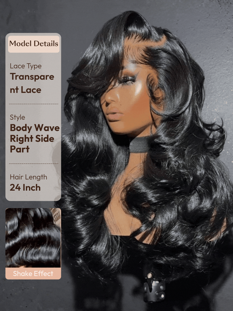 UNice 13x4 Pre-Everything™ Transparent Lace Front 3D Body Wave Wig Real Ear To Ear With Invisi Drawstring Wig Lace Fit Better