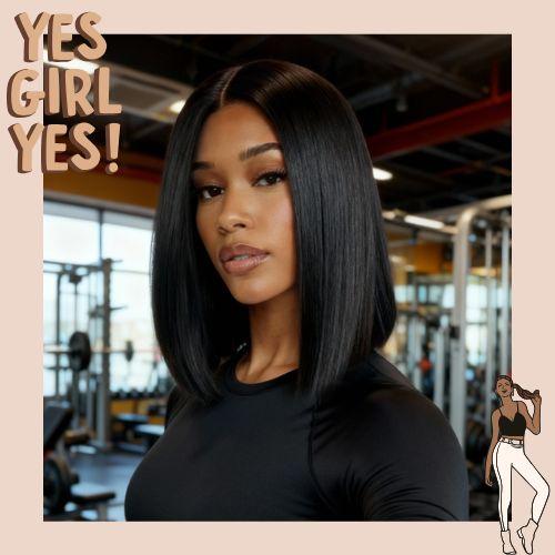 bob hairstyle for gym