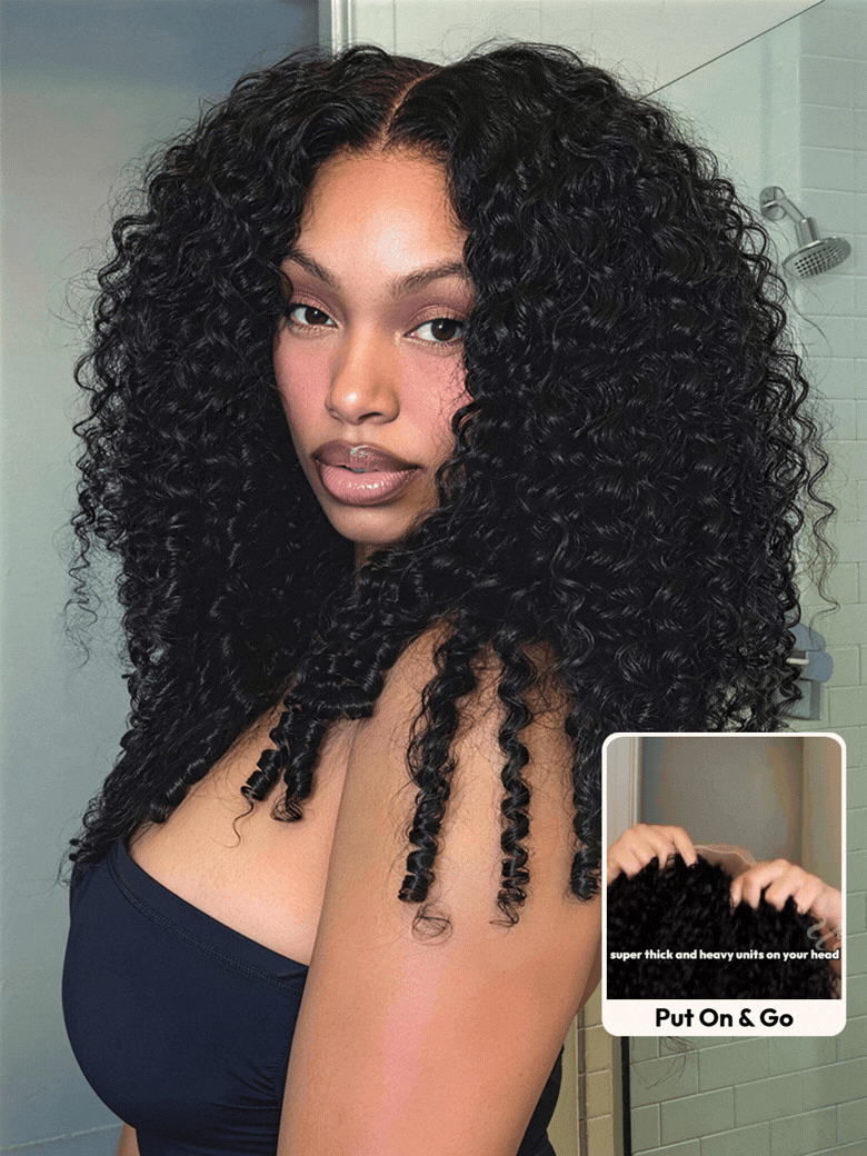 UNice Bye-Bye Knots 7x5 Lace Curly Texture Wig With Finger Coil Ends