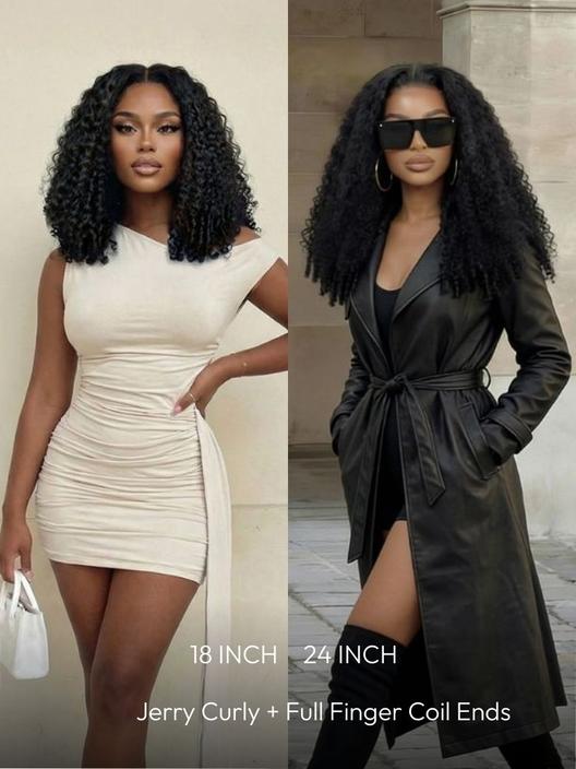 UNice Bye-Bye Slip 7x5 Lace & 13x4 Pre-Everything Curly Texture Premium Hair Drawstring Wig With Finger Coil Ends