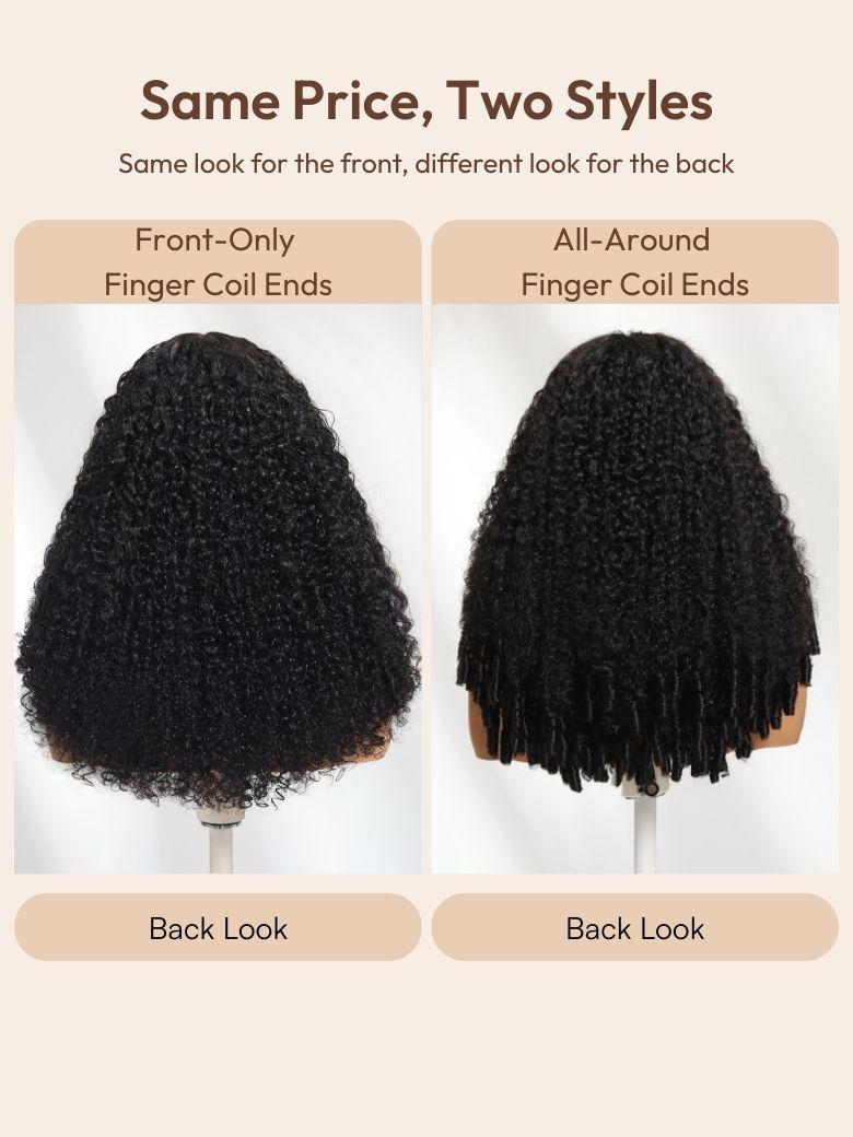 UNice Bye-Bye Slip 7x5 Lace & 13x4 Pre-Everything Curly Texture Premium Hair Drawstring Wig With Finger Coil Ends