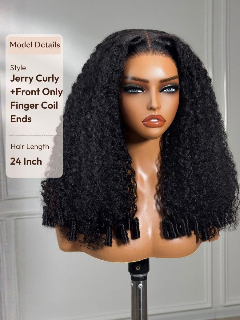 UNice Bye-Bye Slip 7x5 Lace & 13x4 Pre-Everything Curly Texture Premium Hair Drawstring Wig With Finger Coil Ends