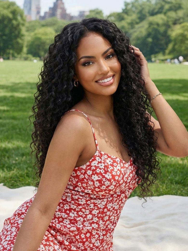 UNice 7x5 Bye-Bye Slip™ & 13x4 HD Lace Put On And Go Glueless Water Wave Drawstring Wig