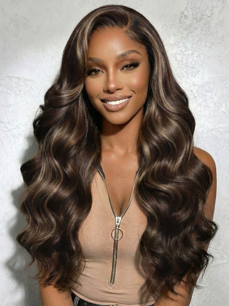 UNice 13x4 Pre-Everything™ Lace Frontal Golden Blond Loose Body Wave Face Framing Layers Drawstring Wig