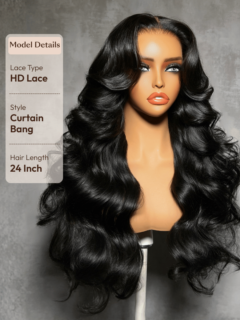UNice 13x4 Pre-Everything™ Transparent Lace Front 3D Body Wave Wig Real Ear To Ear With Invisi Drawstring Wig Lace Fit Better