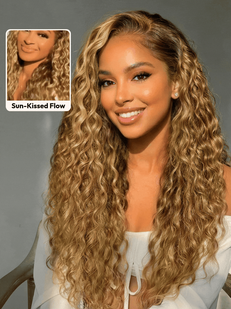 UNice 13x4 Pre-Everything™ Wig With Loose Wave Face-Framing Layers And Side-Swept Bangs