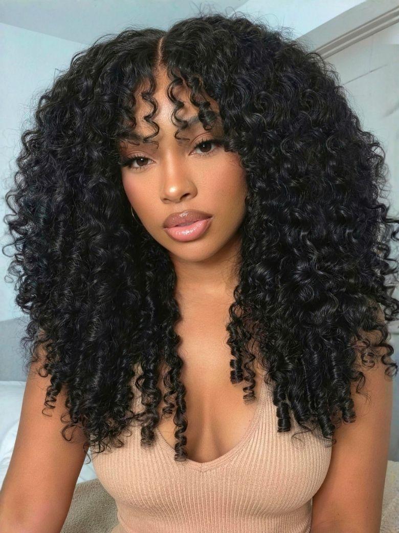 UNice Bye-Bye Knots 7x5 Lace Curly Texture Wig With Finger Coil Ends