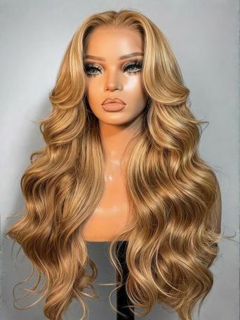 7x5 Bye-Bye Knots & 13x4 Bye Bye Slip Wig With Drawstring Pre-Cut Glueless Lace Honey Blonde Body Wave Wig