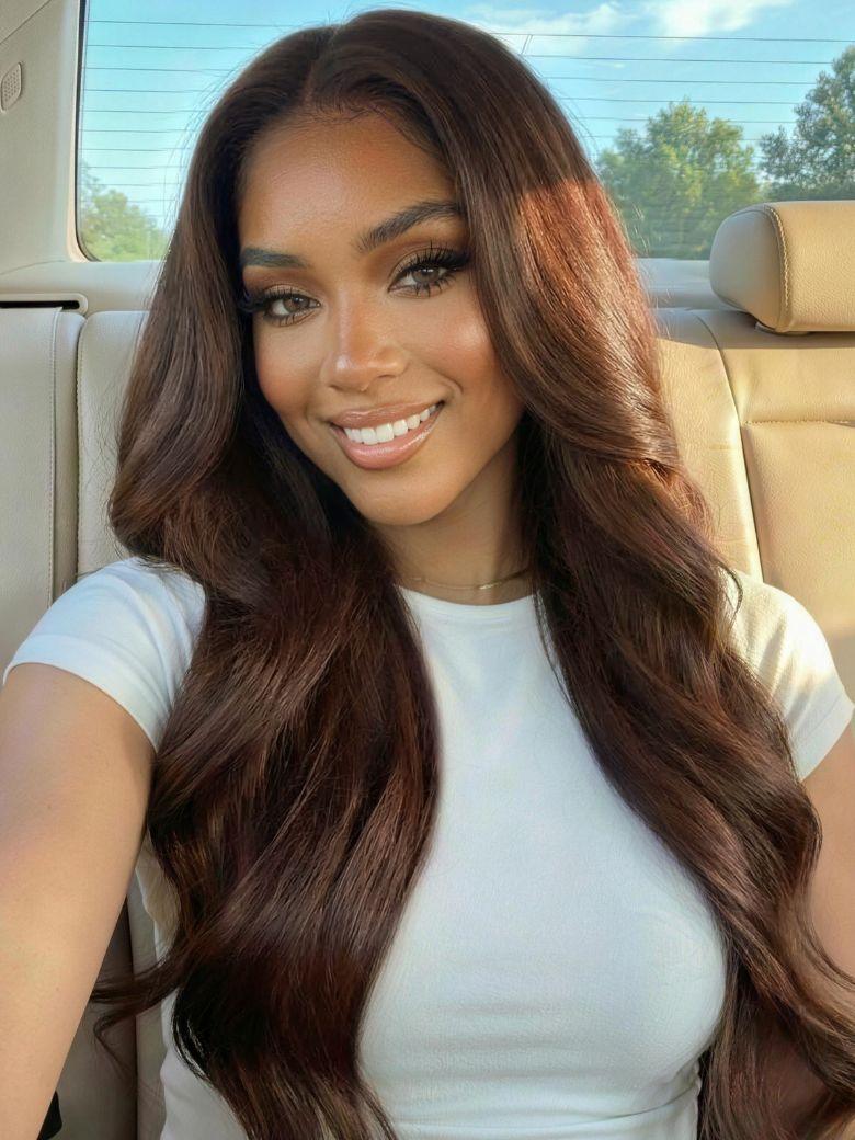 UNice 7x5 Bye Bye Slip™ Lace Auburn/Red Brown Yaki Straight Wig with Invisi Drawstring