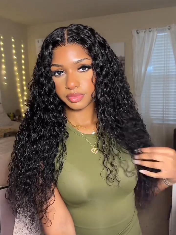 UNice 7x5 Bye-Bye Slip™ Put On And Go Glueless Water Wave Drawstring Wig With Baby Hair