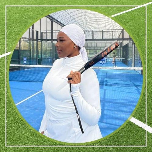 easy tennis hairstyles with Headscarf