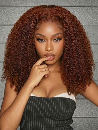 UNice 7x5 Bye Bye Slip™ Lace Reddish Brown Twist-Out Inspired Curly Glueless Wig with Invisi Drawstring