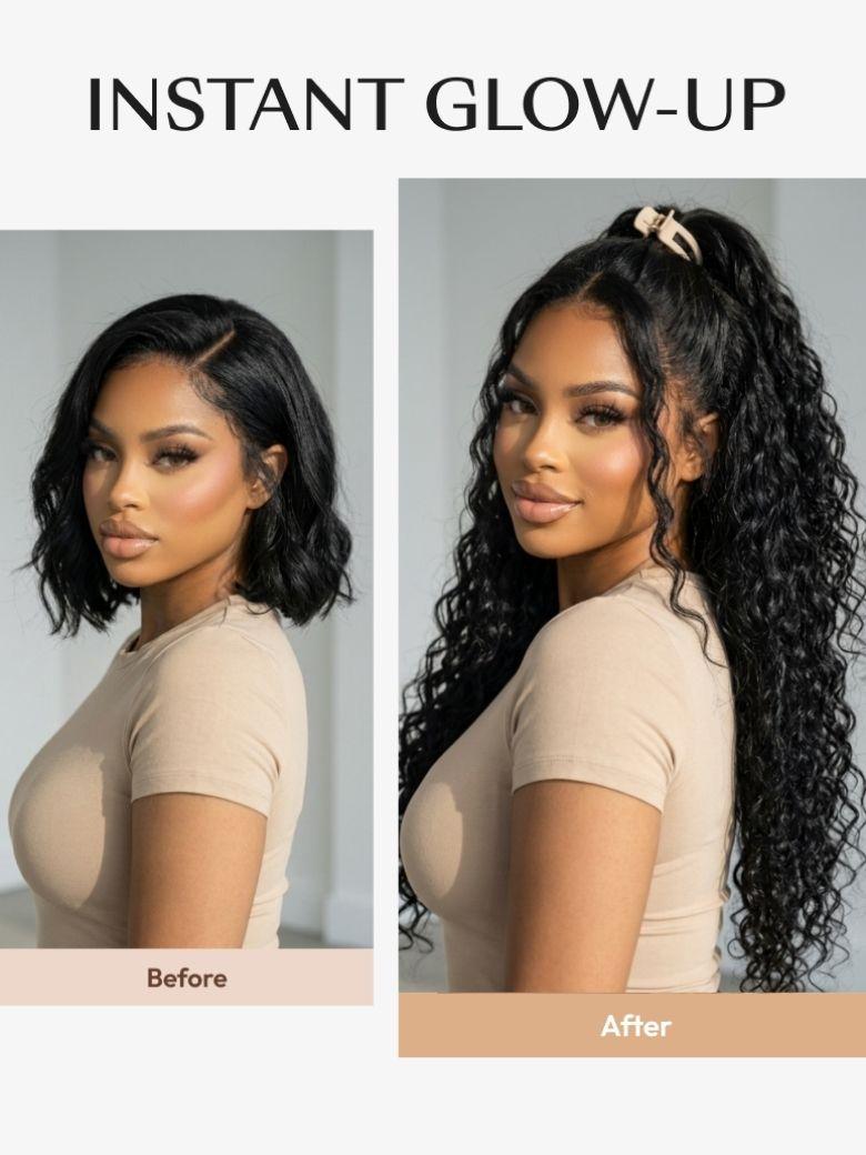 UNice 7x5 Bye-Bye Slip™ Put On And Go Glueless Water Wave Drawstring Wig