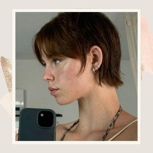 Bixie Haircut Straight Hair