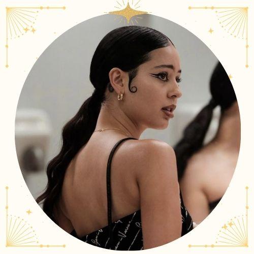 maddy perez low ponytail