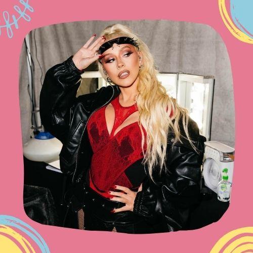 Christina Aguilera Half Up Half Down Hair