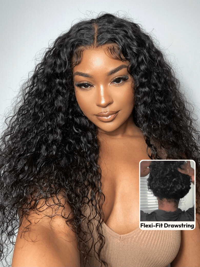 UNice 7x5 Bye-Bye Slip™ Put On And Go Glueless Water Wave Drawstring Wig