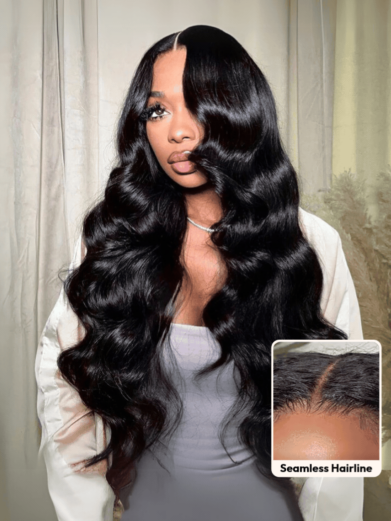 UNice 7x5 Bye-Bye Slip Transparent & HD Glueless Lace Body Wave Lace Front Drawstring Wig