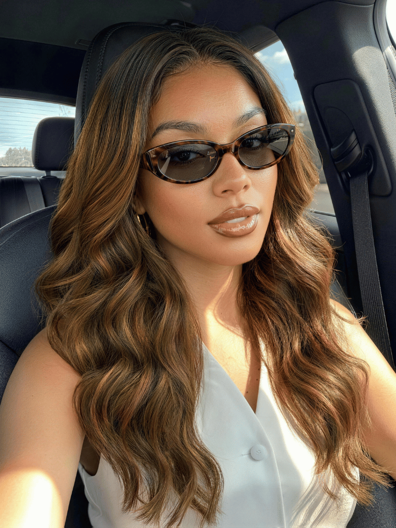 7x5 Bye Bye Slip™ Balayage Highlight Body Wave & Curtain Bangs Wig – Glueless Lace Pull & Go with Invisi Drawstring