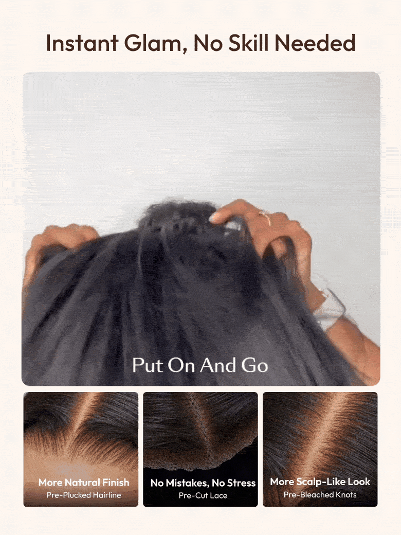 UNice Yaki Bob Wig Bye-Bye Slip™ 7×5 Lace Closure Glueless Everyday Summer-Ready Cool & Carefree Yaki Texture Match