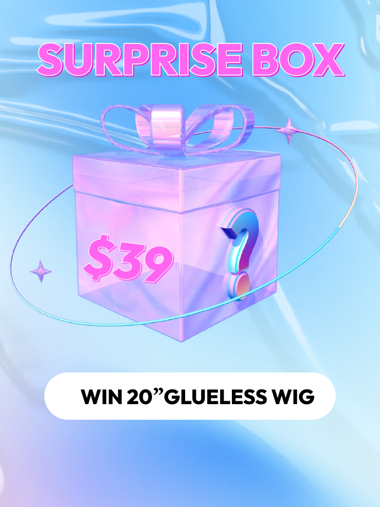 [13x6 Lace Hiding Inside] UNICE $39 Surprise Box Win 20 Inch Glueless 100% Human hair Wig Value $190