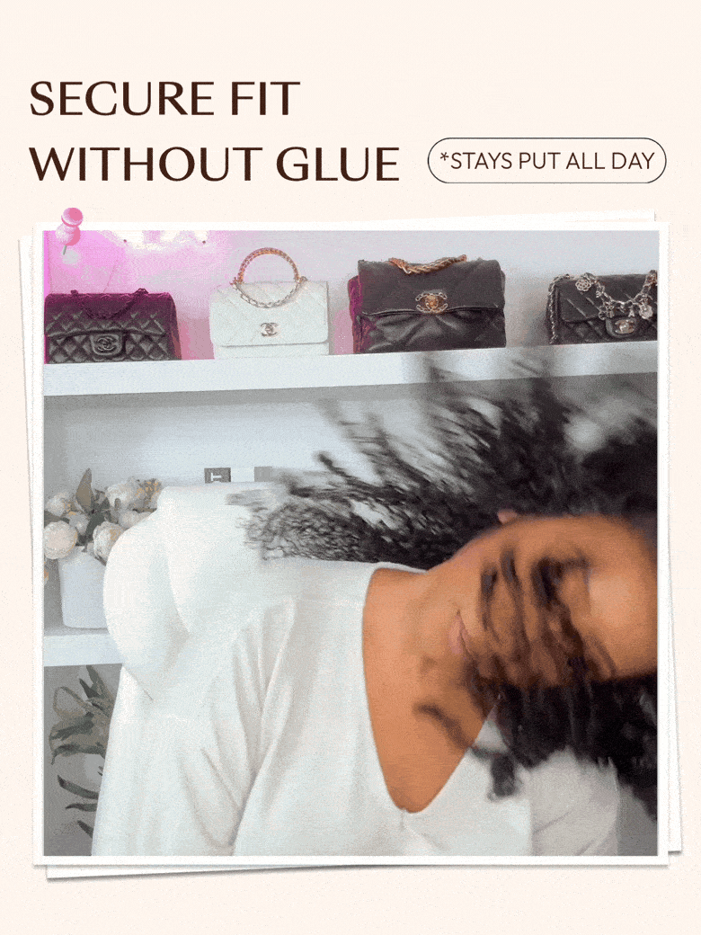 UNice 7x5 Bye-Bye Slip & 13x4 Pre-Everything Curly Texture Premium Hair Drawstring Wig With Finger Coil Ends