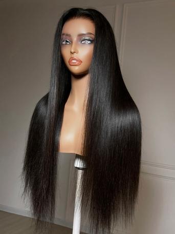 UNice 360 HD Lace Pre-plucked Luxury Raw Virgin Hair Natural Black Straight Wig