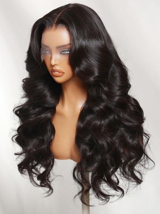 UNice HD Real Scalp™ Wig & Feathered Layers Drawstring Wig 13x4 Invisible Lace Frontal Loose Wave with Face Framing Curtain Bangs