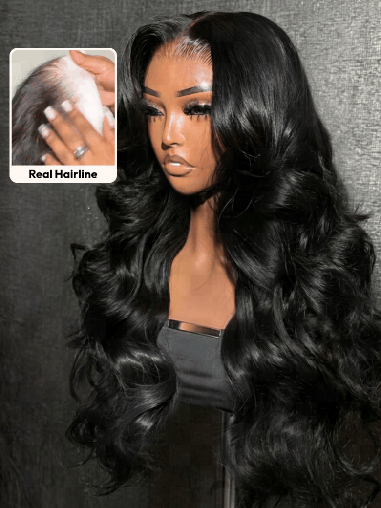 [ Flash Sale ] 13x4 HD Lace Bye-Bye Slip™ Body Wave Wig – 100% Human Hair Glueless Pull & Go Fit Ear-to-Ear with Invisi Drawstring