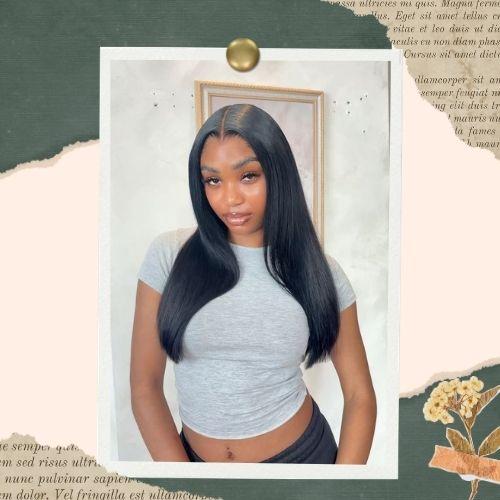 Long Straight Middle Part Hair