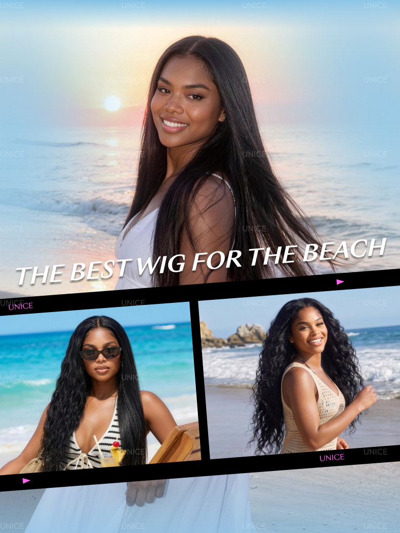 [ Ameera Same ] UNice 13x4 Bye Bye Slip™  Vacation-Ready 2-in-1 Straight to Water Wave  Glueless 100% Human Hair Wig