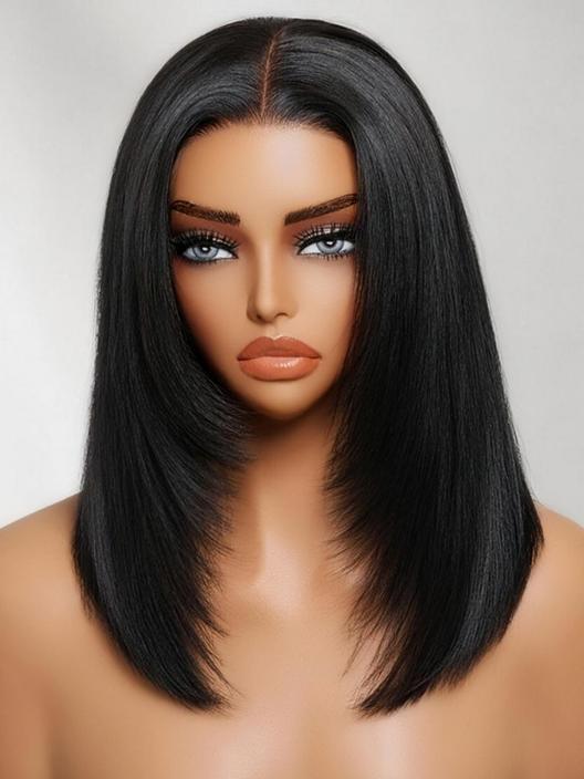 UNice Full Lace 100% Handmade Invisible Black Water Wave Human Hair 180% Density Wigs