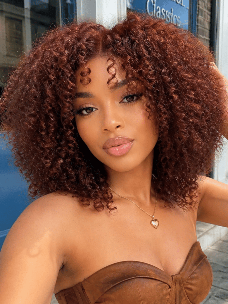 Reddish Brown Human Hair Wigs
