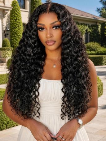 UNice Indian Curly Bye-Bye Slip™ 7x5 Lace Glueless Human Hair Wig with Invisi Drawstring
