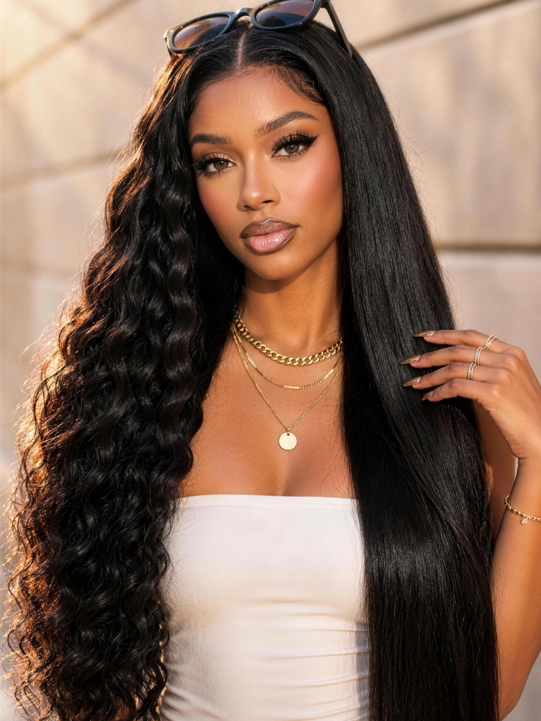 [ Ameera Same ] UNice 13x4 Bye Bye Slip™  Beach-Ready 2-in-1 Straight to Water Wave  Glueless 100% Human Hair Wig