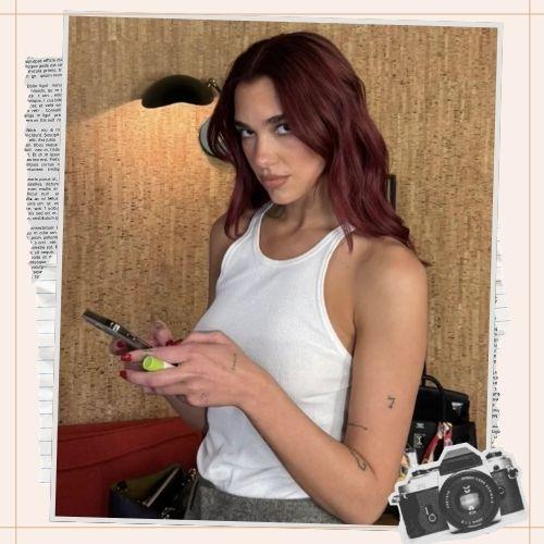 dua lipa red hair
