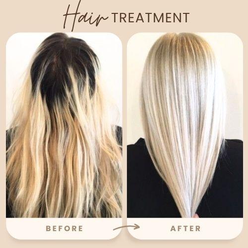 before and after nordic blonde hair dye