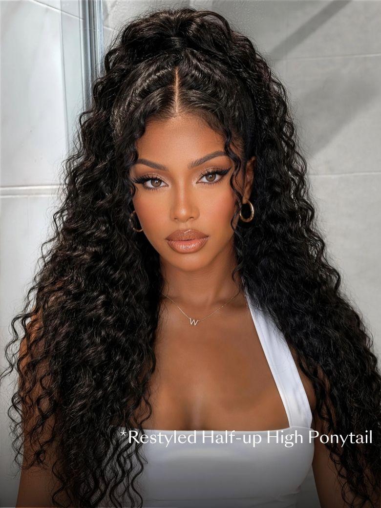 UNice 7x5 Bye-Bye Slip™ Put On And Go Glueless Water Wave Drawstring Wig With Baby Hair
