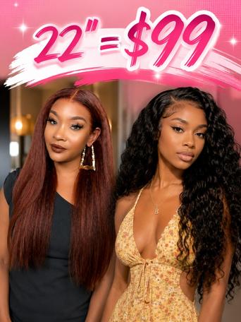 22"-36" 13x4 Glueless HD Lace Curly Wig &Kinky Straight Reddish Brown Wig With Bleached Knots Match All Skin Tones