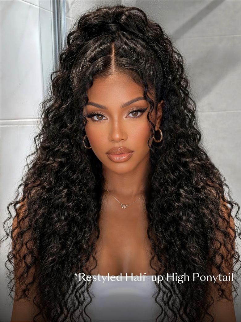 UNice 13x4 Pre Everything™ Pre-Cut HD & Transparent Lace Front Water Wave Drawstring Wig With Baby Hair