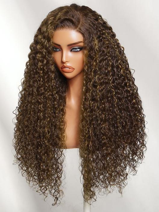 UNice 7x5 Bye Bye Slip™ Lace Natural Black Fluffy Indian Curly Glueless Wig with Invisi Drawstring