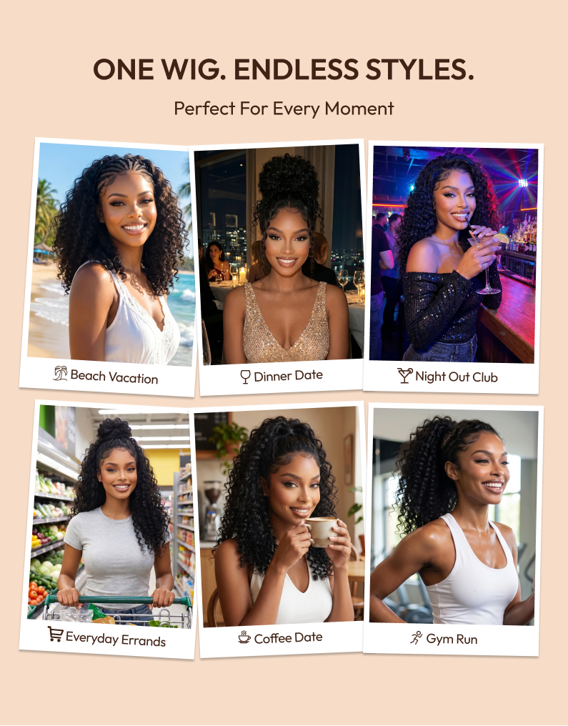 unice half wig can be worn in many different ways