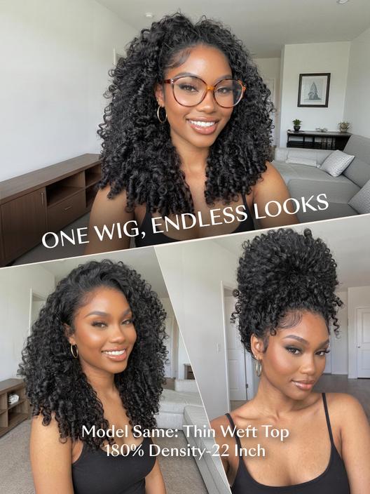 The UNICE 3-in-1 half wig supports traditional styling, as well as ponytail and headband looks.