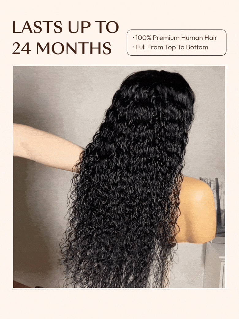 UNice 7x5 Bye-Bye Slip™ Put On And Go Glueless Water Wave Drawstring Wig With Baby Hair